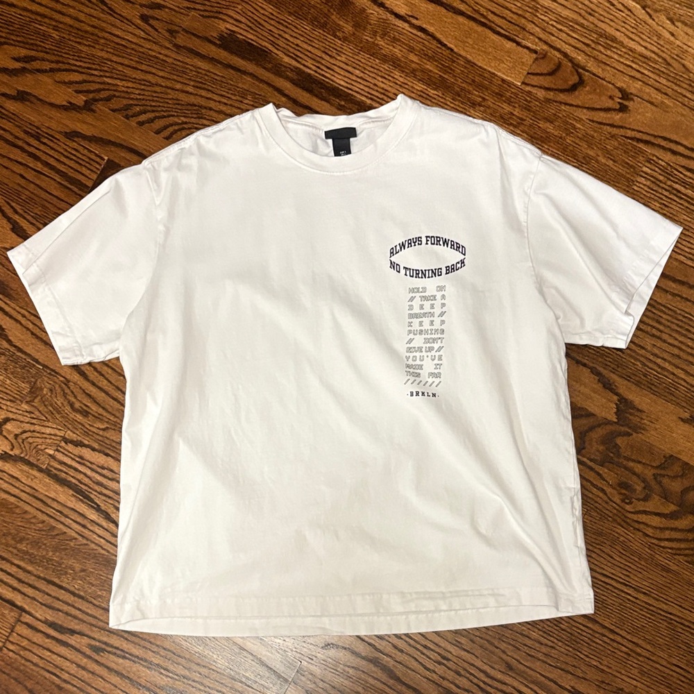 H&M White Graphic Tee for Men
